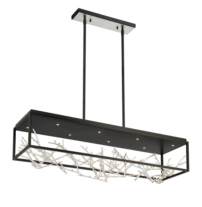 Eurofase 35642-023 Aerie 42" Silver-Black Mix LED Chandelier
