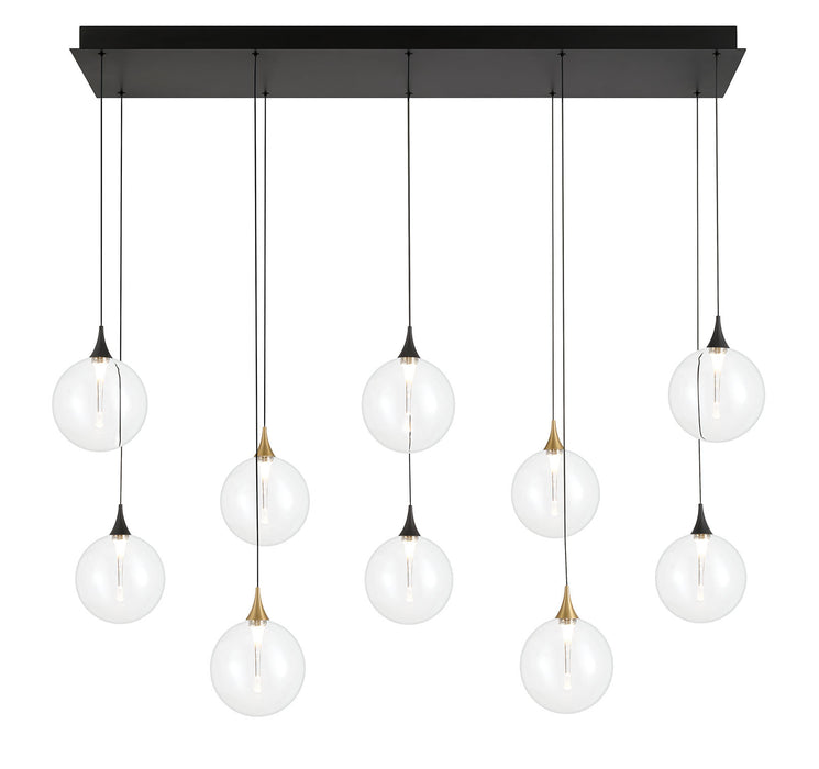 Eurofase 48934-015 Iissa 47" Gold-Black Mix LED Chandelier
