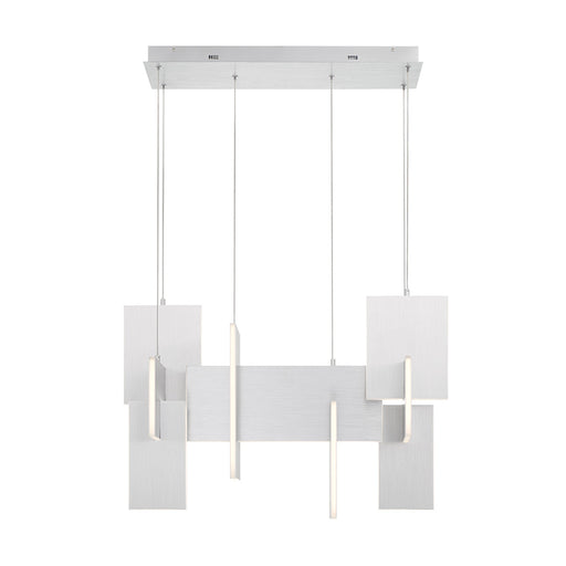 Eurofase 37345-036 Coburg 33" Anodized Silver LED Chandelier