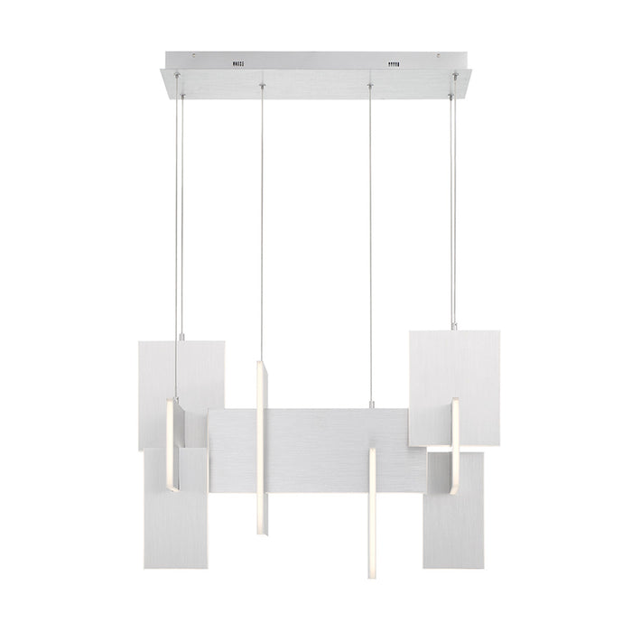Eurofase 37345-036 Coburg 33" Anodized Silver LED Chandelier