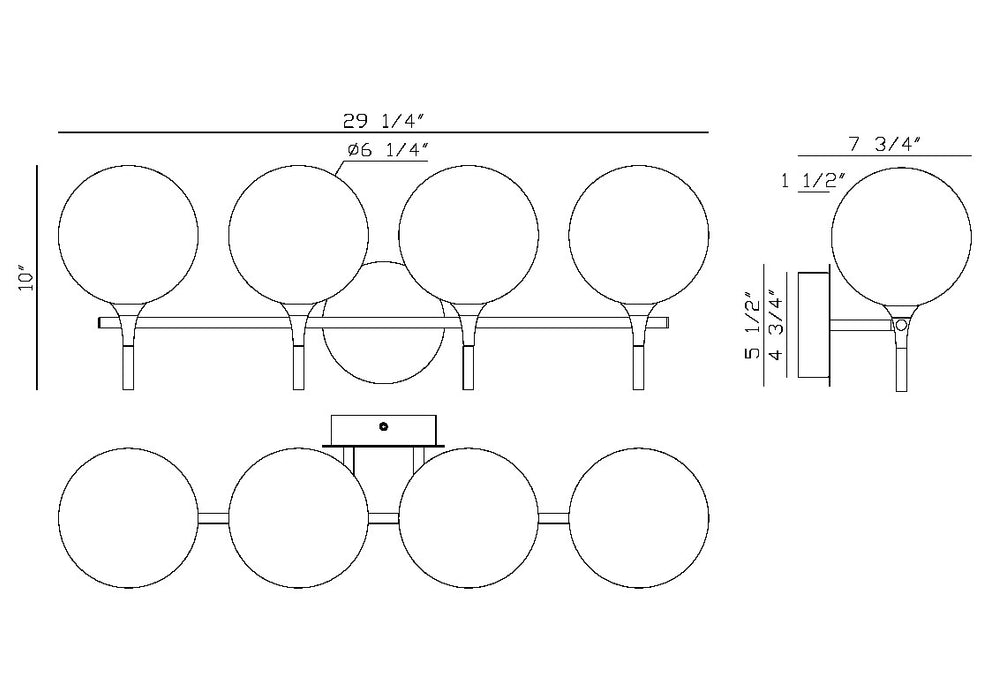 Eurofase 48918-015 Iissa 4-Light Matte Black LED Vanity Light