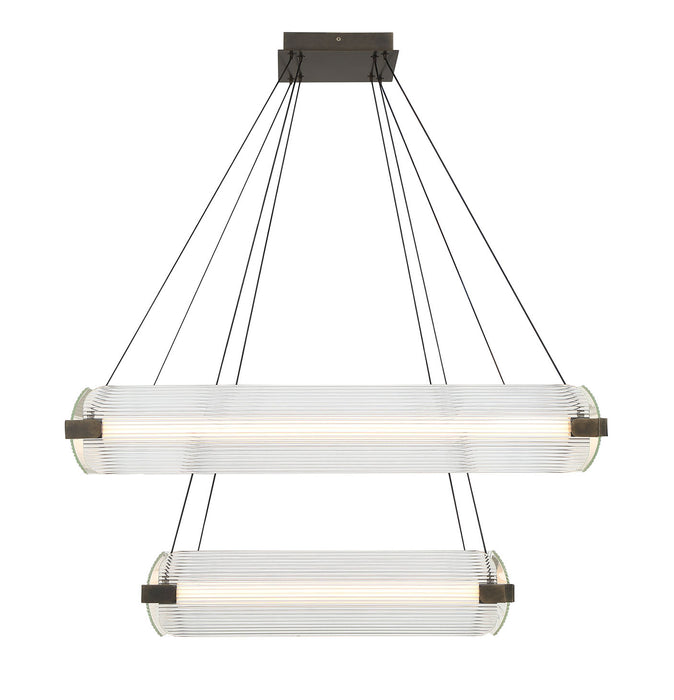 Eurofase 50055-029 Neoness 34" Weathered Brass LED Chandelier