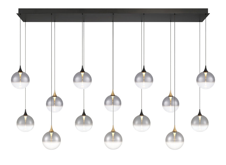 Eurofase 48940-023 Iissa 72" Gold-Black Mix LED Chandelier