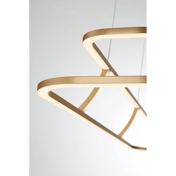 Eurofase 43877-027 Cadoux 44" Matte Gold LED Chandelier