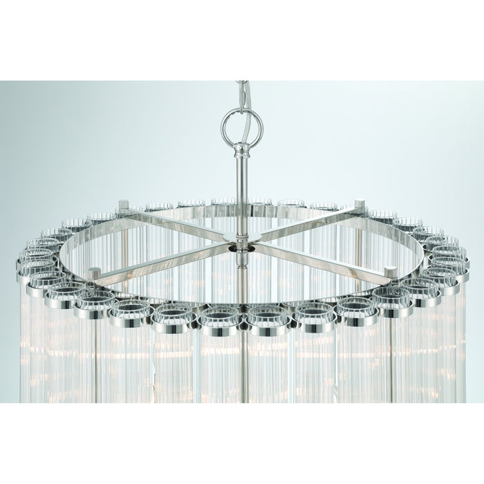 Eurofase 47238-022 Glasbury 27" Polished Nickel Chandelier