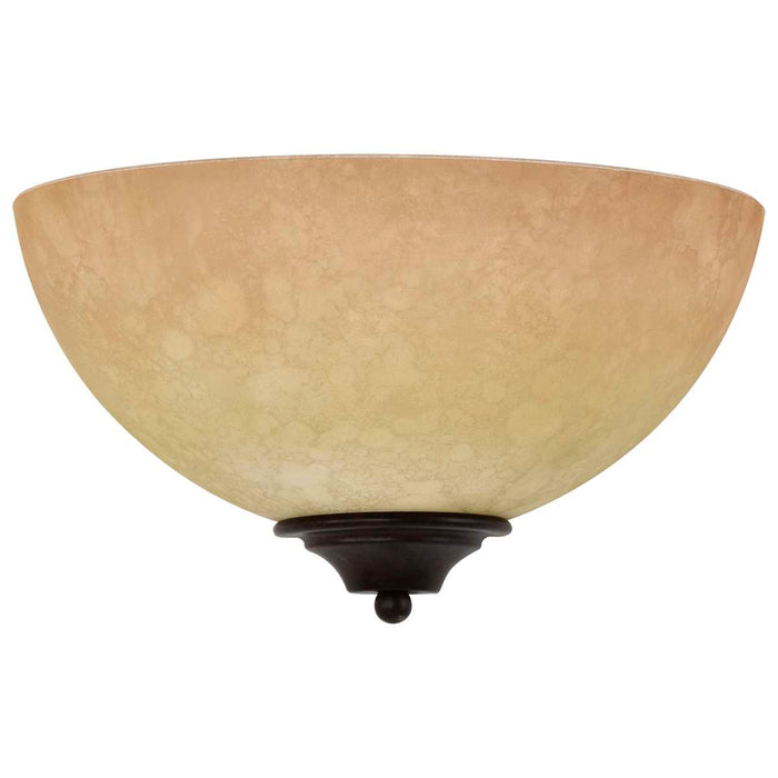Sconce Nuvo 60-044 Tapas - 1 Light - 12 in. - Sconce with Tuscan Suede Glass - Old Bronze Finish Nuvo