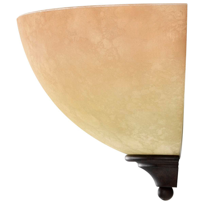 Sconce Nuvo 60-044 Tapas - 1 Light - 12 in. - Sconce with Tuscan Suede Glass - Old Bronze Finish Nuvo