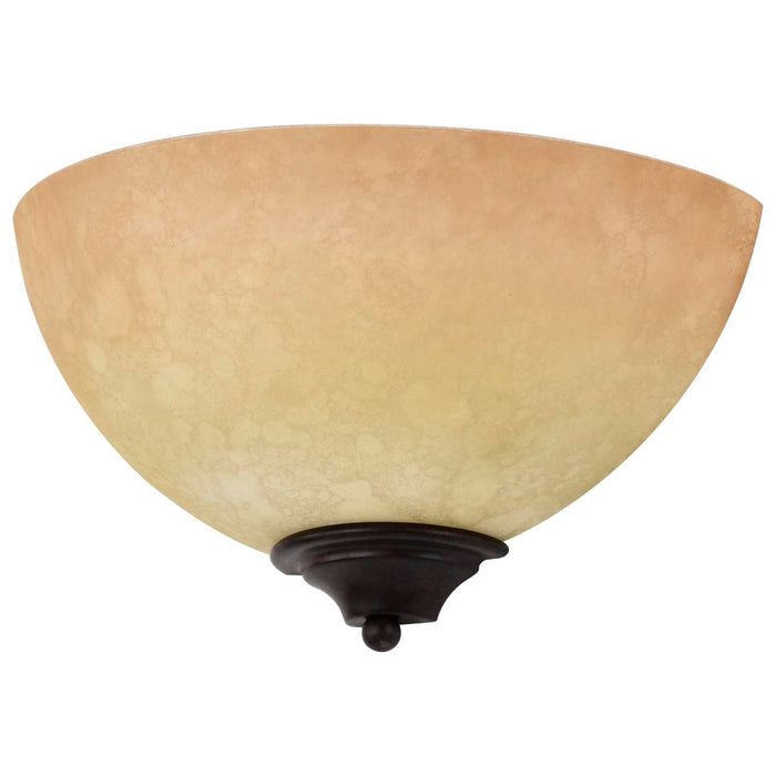 Sconce Nuvo 60-044 Tapas - 1 Light - 12 in. - Sconce with Tuscan Suede Glass - Old Bronze Finish Nuvo