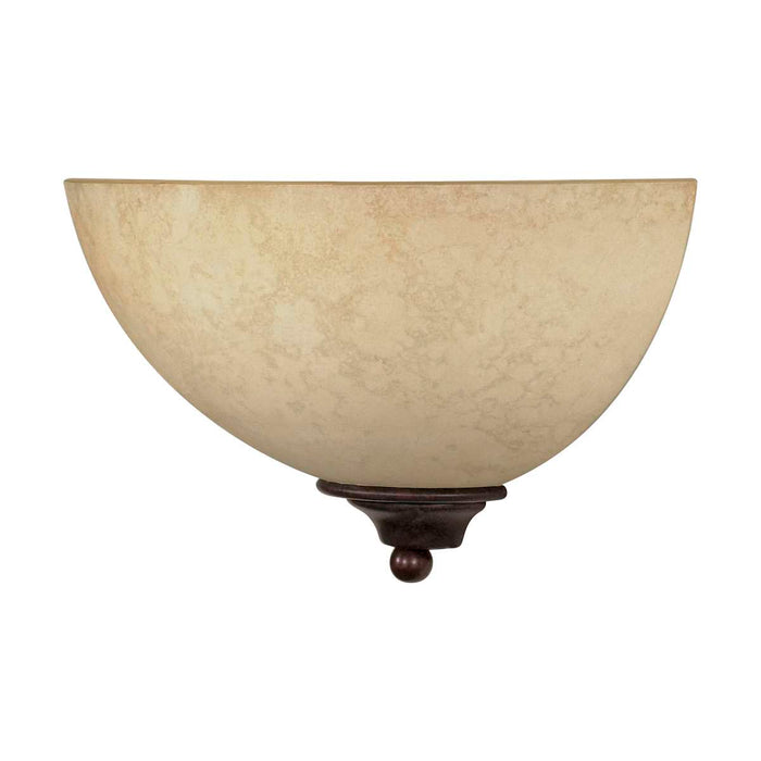 Nuvo 60-044 Tapas - 1 Light - 12 in. - Sconce with Tuscan Suede Glass - Old Bronze Finish