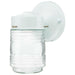 Nuvo 60-112 1 Light - 6 Inch - Porch - Wall - White Mason Jar with Clear Glass