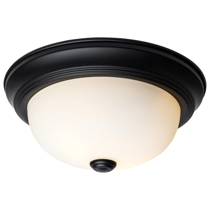 Flush Mount Nuvo 60-127 2 Light - 11 Inch - Flush Mount - Matte Black Finish - Opal Glass Nuvo