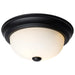 Flush Mount Nuvo 60-127 2 Light - 11 Inch - Flush Mount - Matte Black Finish - Opal Glass Nuvo