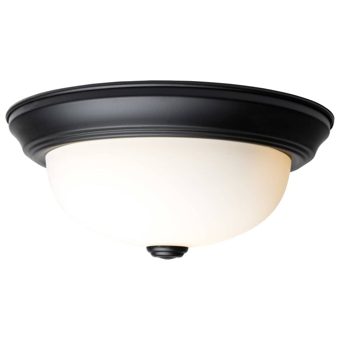 Flush Mount Nuvo 60-127 2 Light - 11 Inch - Flush Mount - Matte Black Finish - Opal Glass Nuvo