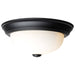 Flush Mount Nuvo 60-127 2 Light - 11 Inch - Flush Mount - Matte Black Finish - Opal Glass Nuvo