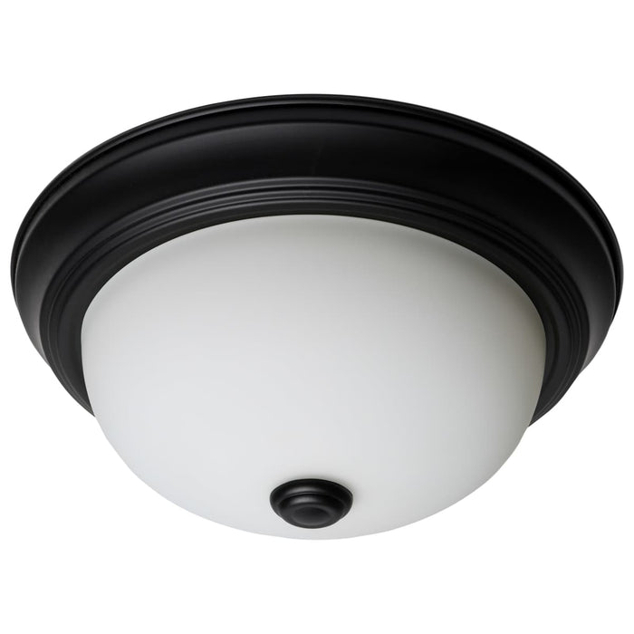 Flush Mount Nuvo 60-127 2 Light - 11 Inch - Flush Mount - Matte Black Finish - Opal Glass Nuvo