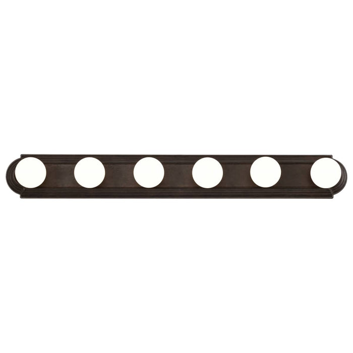Vanity Nuvo 60-1286 6 Light - 36 in. - Vanity Racetrack Style - Mahogany Bronze Finish Nuvo