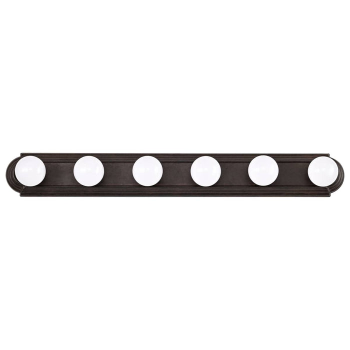 Vanity Nuvo 60-1286 6 Light - 36 in. - Vanity Racetrack Style - Mahogany Bronze Finish Nuvo