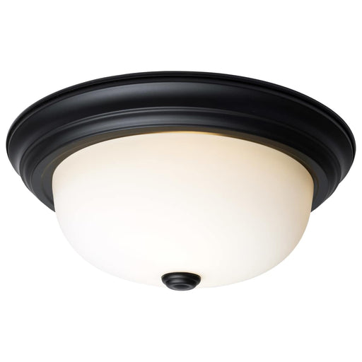 Flush Mount Nuvo 60-128 2 Light - 13 Inch - Flush Mount - Matte Black Finish - Opal Glass Nuvo