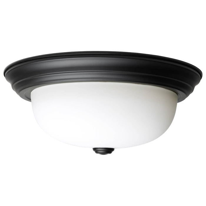Flush Mount Nuvo 60-128 2 Light - 13 Inch - Flush Mount - Matte Black Finish - Opal Glass Nuvo