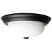 Flush Mount Nuvo 60-128 2 Light - 13 Inch - Flush Mount - Matte Black Finish - Opal Glass Nuvo