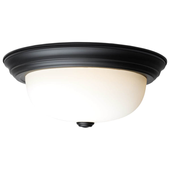 Flush Mount Nuvo 60-128 2 Light - 13 Inch - Flush Mount - Matte Black Finish - Opal Glass Nuvo