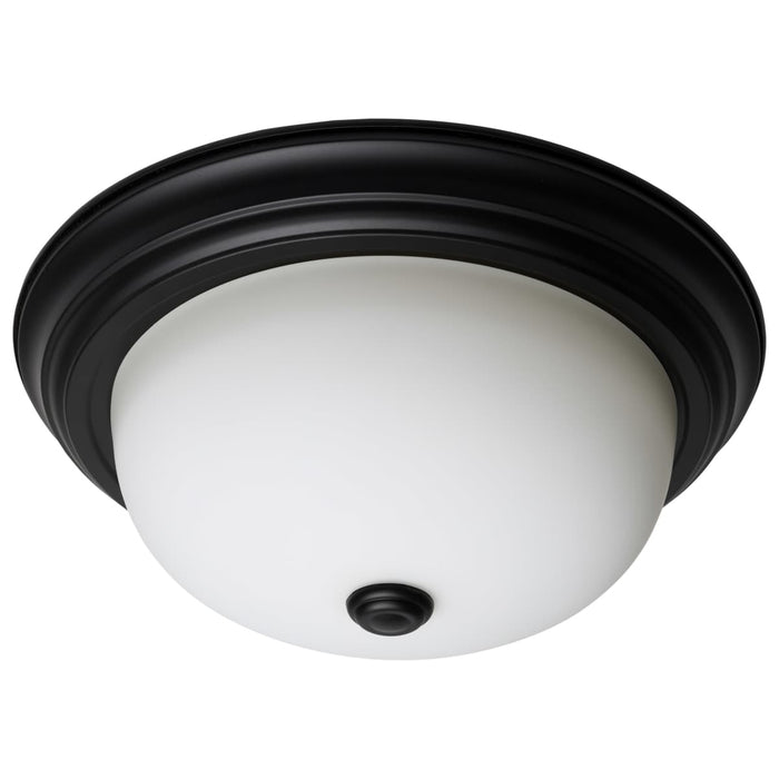 Flush Mount Nuvo 60-128 2 Light - 13 Inch - Flush Mount - Matte Black Finish - Opal Glass Nuvo