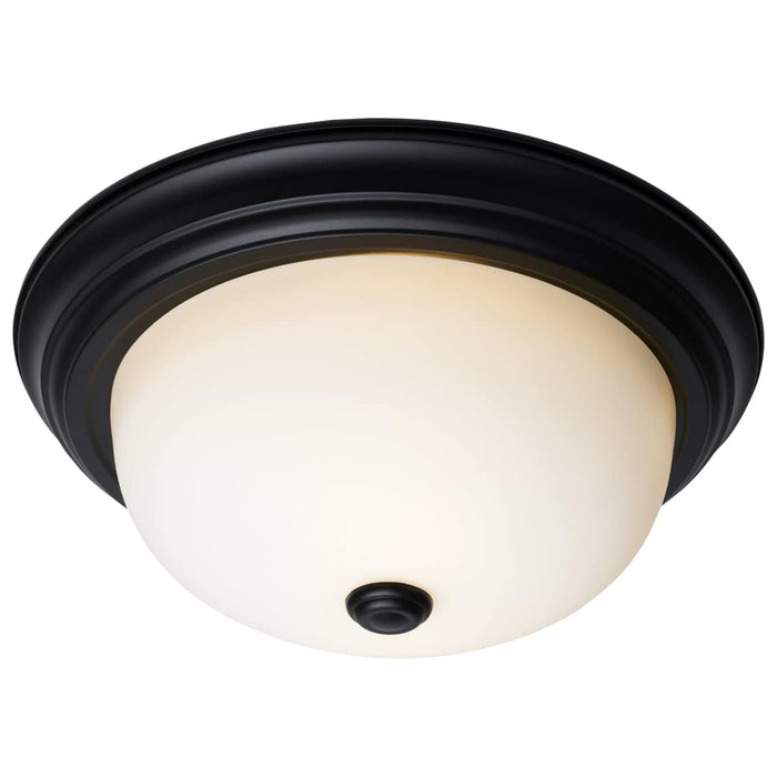 Flush Mount Nuvo 60-128 2 Light - 13 Inch - Flush Mount - Matte Black Finish - Opal Glass Nuvo