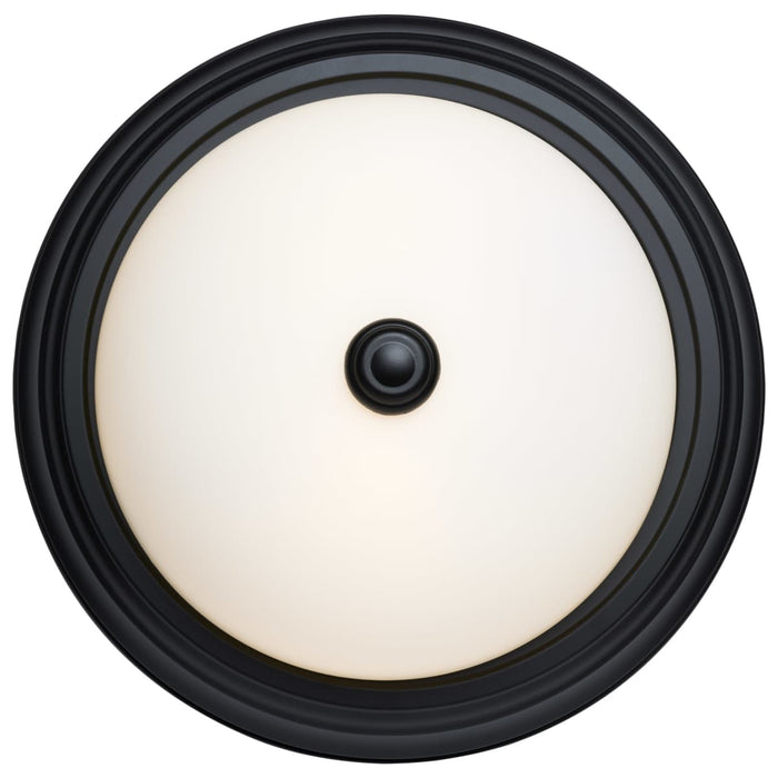 Flush Mount Nuvo 60-128 2 Light - 13 Inch - Flush Mount - Matte Black Finish - Opal Glass Nuvo