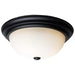 Flush Mount Nuvo 60-129 3 Light - 15 Inch - Flush Mount - Matte Black Finish - Opal Glass Nuvo
