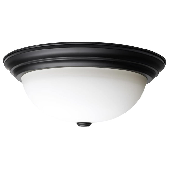 Flush Mount Nuvo 60-129 3 Light - 15 Inch - Flush Mount - Matte Black Finish - Opal Glass Nuvo