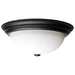 Flush Mount Nuvo 60-129 3 Light - 15 Inch - Flush Mount - Matte Black Finish - Opal Glass Nuvo