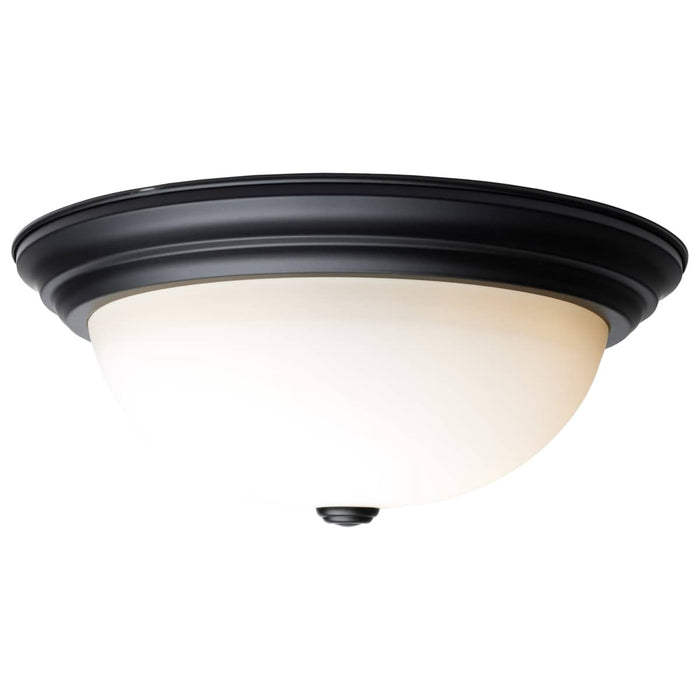 Flush Mount Nuvo 60-129 3 Light - 15 Inch - Flush Mount - Matte Black Finish - Opal Glass Nuvo
