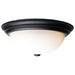 Flush Mount Nuvo 60-129 3 Light - 15 Inch - Flush Mount - Matte Black Finish - Opal Glass Nuvo