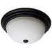Flush Mount Nuvo 60-129 3 Light - 15 Inch - Flush Mount - Matte Black Finish - Opal Glass Nuvo