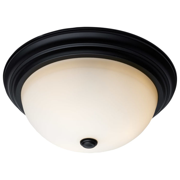 Flush Mount Nuvo 60-129 3 Light - 15 Inch - Flush Mount - Matte Black Finish - Opal Glass Nuvo