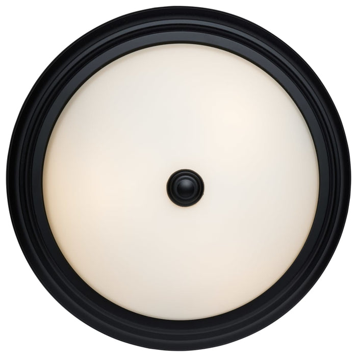 Flush Mount Nuvo 60-129 3 Light - 15 Inch - Flush Mount - Matte Black Finish - Opal Glass Nuvo
