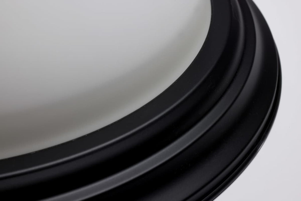 Flush Mount Nuvo 60-129 3 Light - 15 Inch - Flush Mount - Matte Black Finish - Opal Glass Nuvo