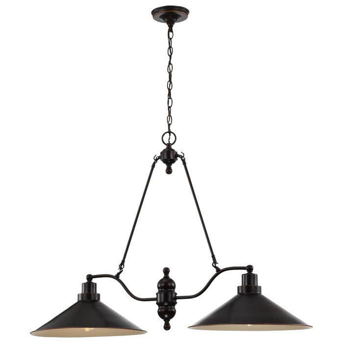 Pendant Nuvo 60-1703 Bridgeview - 2 Light - 40 in. - Island Pendant - Mission Dust Bronze Finish Nuvo