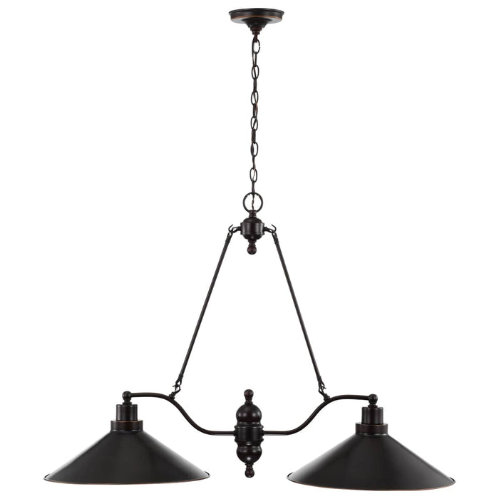 Pendant Nuvo 60-1703 Bridgeview - 2 Light - 40 in. - Island Pendant - Mission Dust Bronze Finish Nuvo
