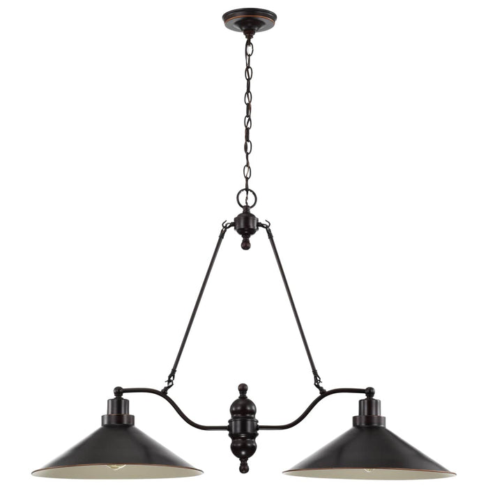 Pendant Nuvo 60-1703 Bridgeview - 2 Light - 40 in. - Island Pendant - Mission Dust Bronze Finish Nuvo