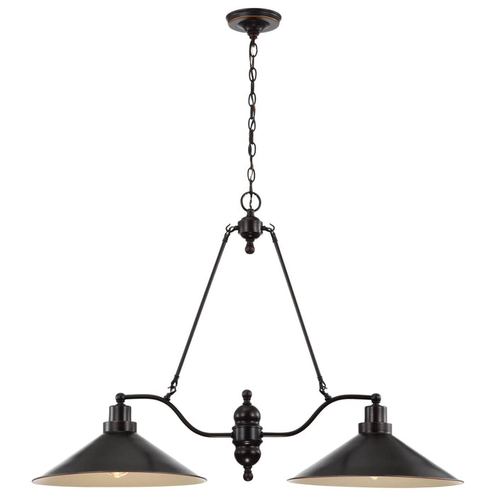 Pendant Nuvo 60-1703 Bridgeview - 2 Light - 40 in. - Island Pendant - Mission Dust Bronze Finish Nuvo
