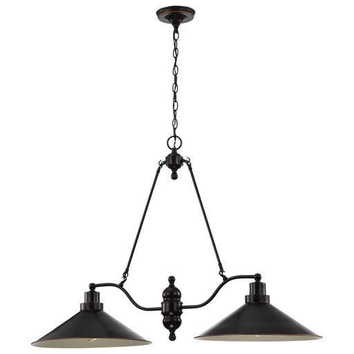 Pendant Nuvo 60-1703 Bridgeview - 2 Light - 40 in. - Island Pendant - Mission Dust Bronze Finish Nuvo