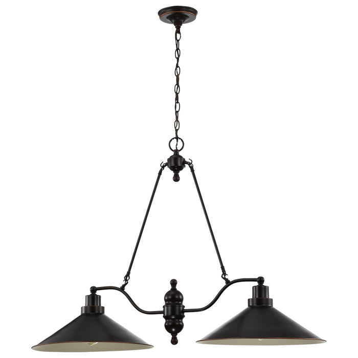 Pendant Nuvo 60-1703 Bridgeview - 2 Light - 40 in. - Island Pendant - Mission Dust Bronze Finish Nuvo