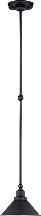 Mini Pendant Nuvo 60-1708 Bridgeview - 1 Light Mini Pendant - Mission Dust Bronze Finish Nuvo