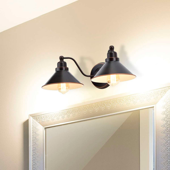 Sconce Nuvo 60-1711 Bridgeview - 2 Light Wall Sconce - Mission Dust Bronze Finish Nuvo