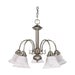 Chandelier Nuvo 60-181 Ballerina - 5 Light - 24 in. - Chandelier with Alabaster Glass Bell Shades - Brushed Nickel Finish Nuvo