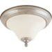 Flush Mount Nuvo 60-1824 Dupont - 1 Light - 11 in. - Flush Mount with Satin White Glass - Brushed Nickel Finish Nuvo