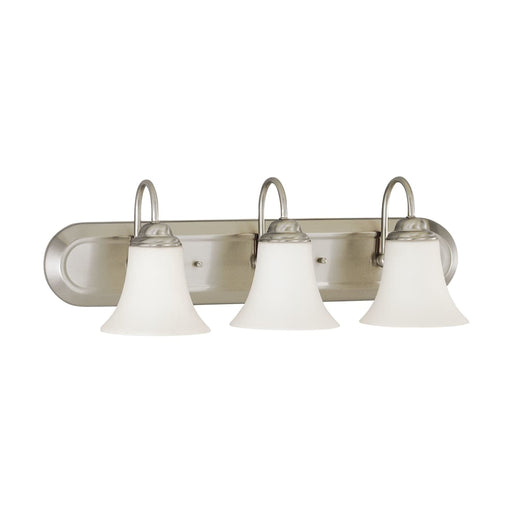 Vanity Nuvo 60-1834 Dupont - 3 Light - Vanity with Satin White Glass - Brushed Nickel Finish Nuvo
