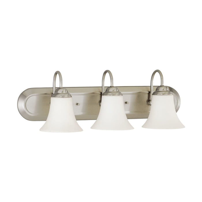 Vanity Nuvo 60-1834 Dupont - 3 Light - Vanity with Satin White Glass - Brushed Nickel Finish Nuvo