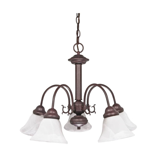 Chandelier Nuvo 60-183 Ballerina - 5 Light - 24 in. - Chandelier with Alabaster Glass Bell Shades - Old Bronze Finish Nuvo